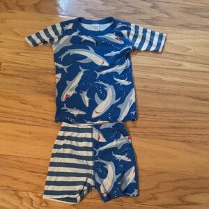Hanna Andersson Blue Shark Pajama Set